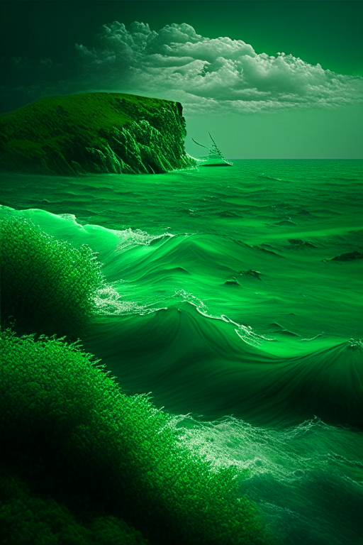 green seas