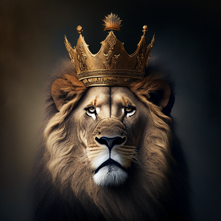 lion king with a crown