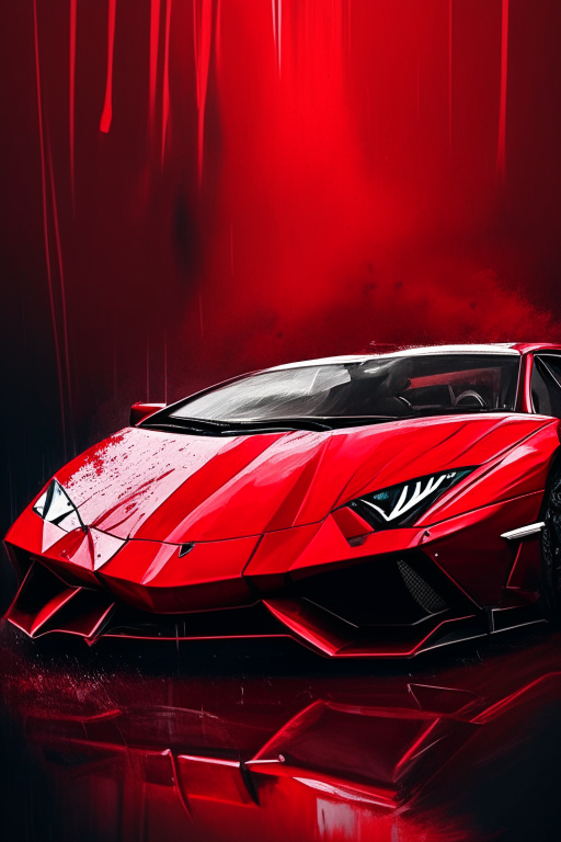 Paint me  red Lamborghini 