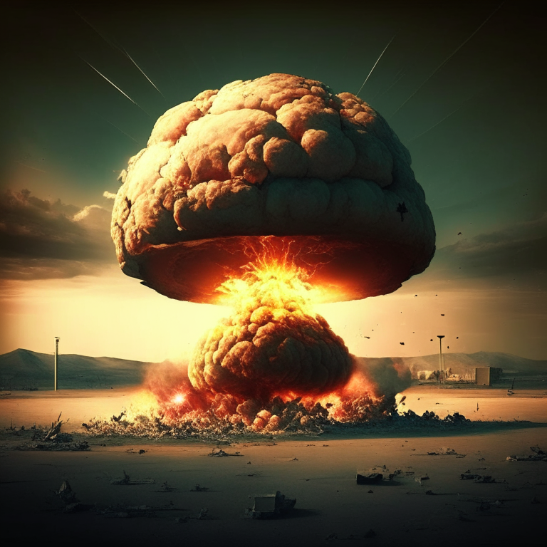 Atomic bomb destroying worlds


