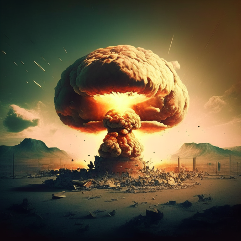 Atomic bomb destroying worlds

