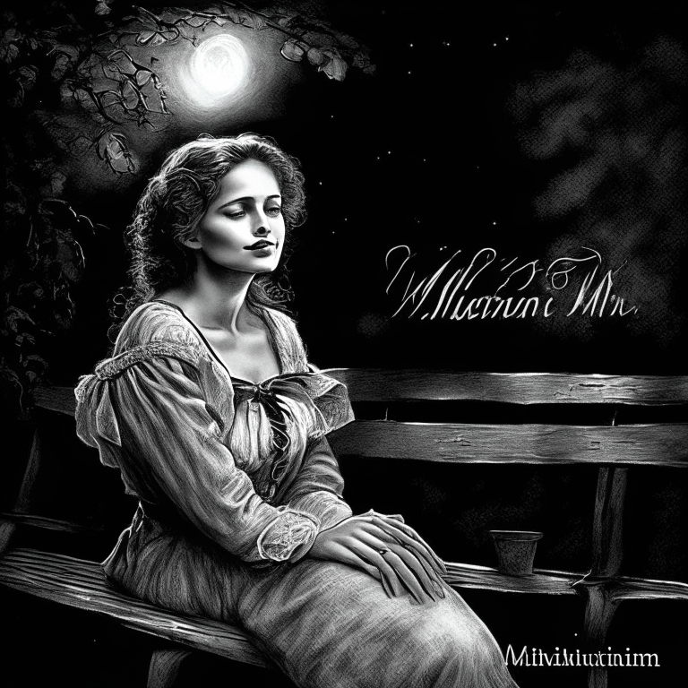 Miriam had a subtle cryptic smile, a countenance she sometimes bore. Its sexual charm complemented her virtue. As she sat on the bench under the moonlight, she appeared to be bribing someone with a wonderful secret, which she perpetually hinted and verged on revealing. She evinced an educated mind, free from neurosis or self-importance. This won her esteem and success, as a twenty-seven-year-old woman in the modeling industry. She had an oval face and high cheekbones, and her blond hair in a bun. 