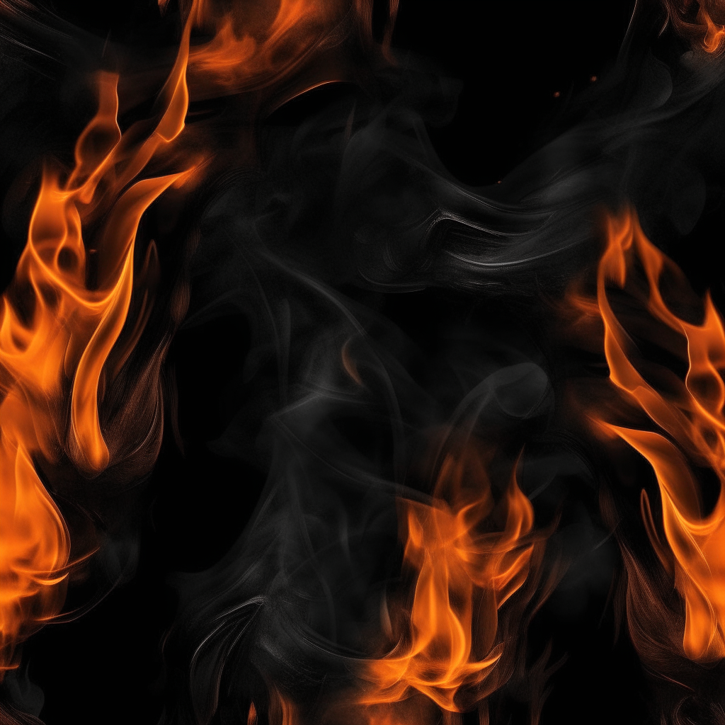 black flames