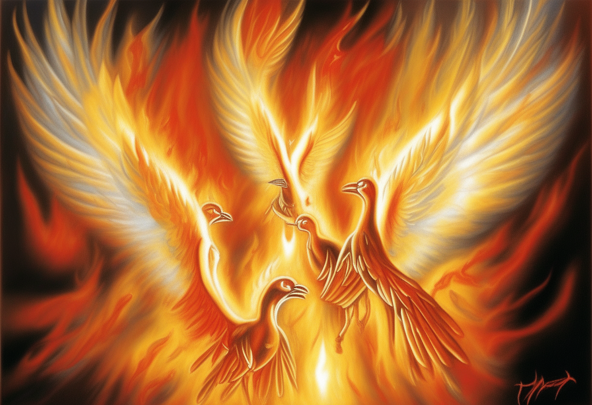 Holy Spirit descended upon them in the form of tongues of fire.
