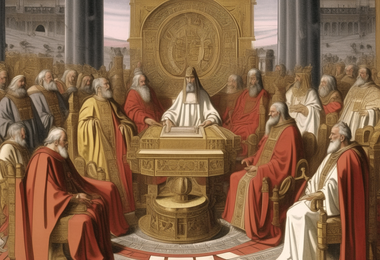 Ecumenical councils, such as the First Council of Nicaea in 325 AD