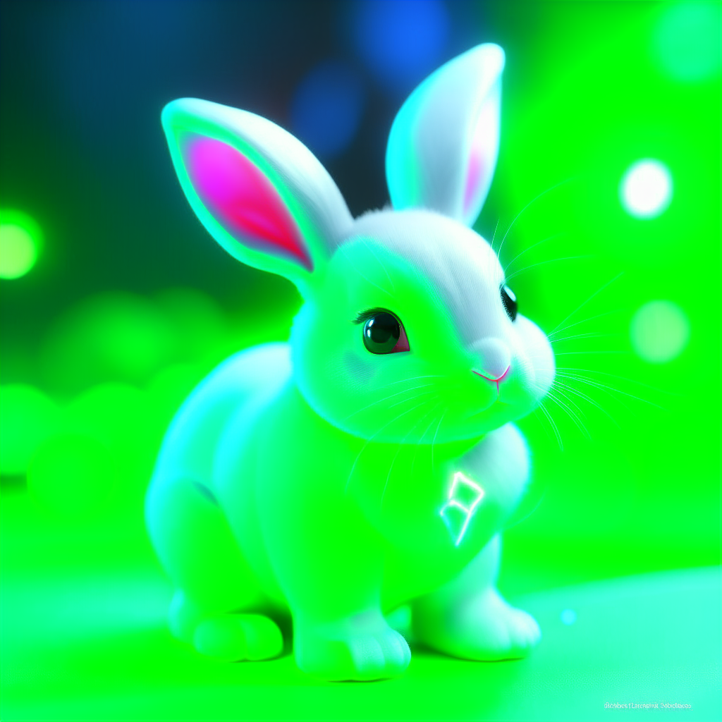 Adorable little white bunny,

crystal coat,

shimmering with a light green hue,

the whole body, 

cute,

rich colors, 

very neat, 

colorful, 

digital drawing, 

unreal engine, 

blender art by artgerm, 

great composition, 

intricate details, 

ultra-realistic, 

intricate design and detail, 

photorealistic, 

extremely detailed and delicate processing, 

32k UHD, 

sharp super focus, 

fine detail, 

perfect image, 

perfect composition, 

masterpiece, 

golden ratio, 

intricate, 

the trend for artstation, 

super high quality model, 

close-up, 

hyper-detailing, 

studio photography, Miki Asai Macro photography, close-up, hyper detailed, trending on artstation, sharp focus, studio photo, intricate details, highly detailed, by greg rutkowski. Modern European ink painting, insanely detailed