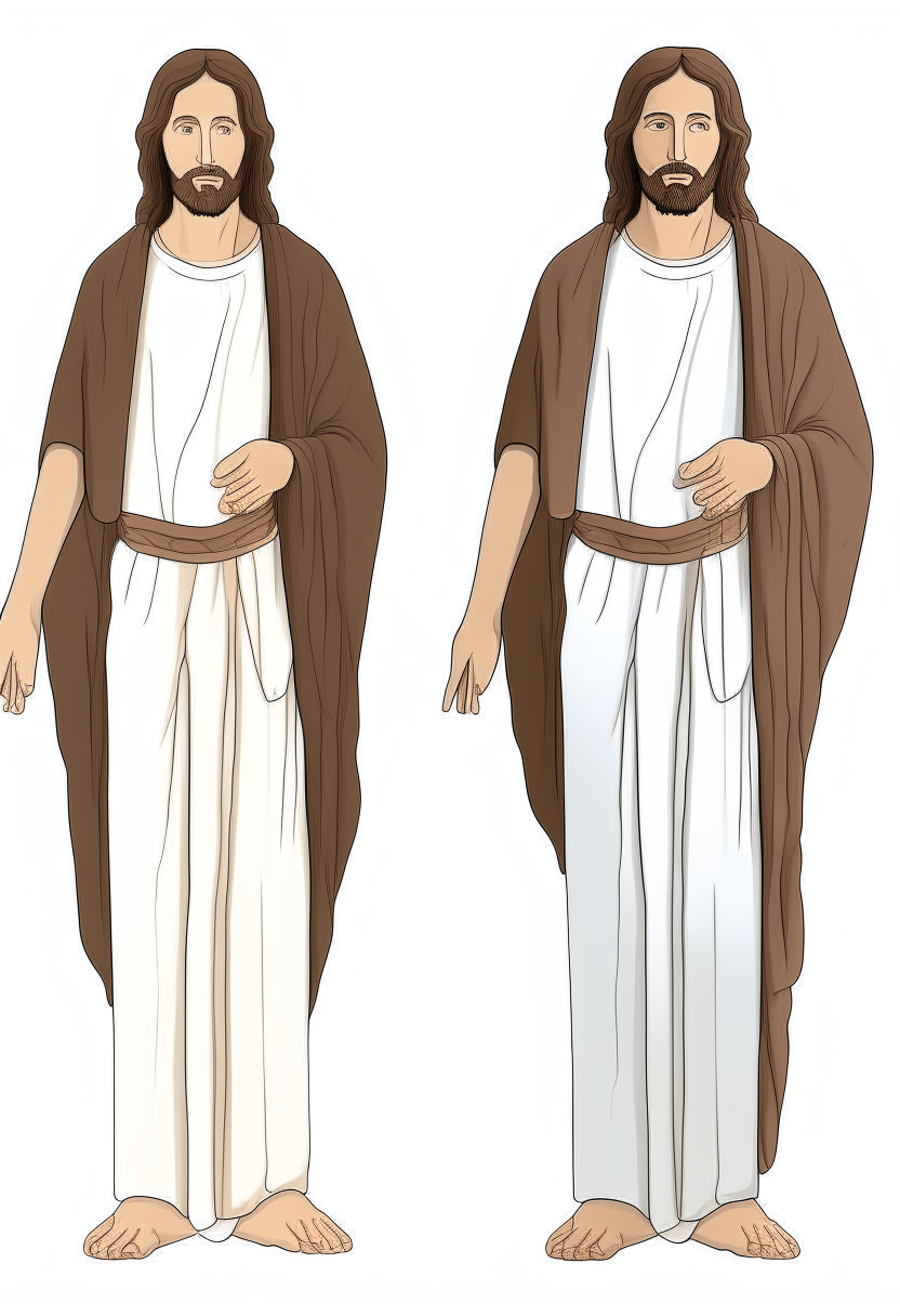 Jesus Christ front and half body