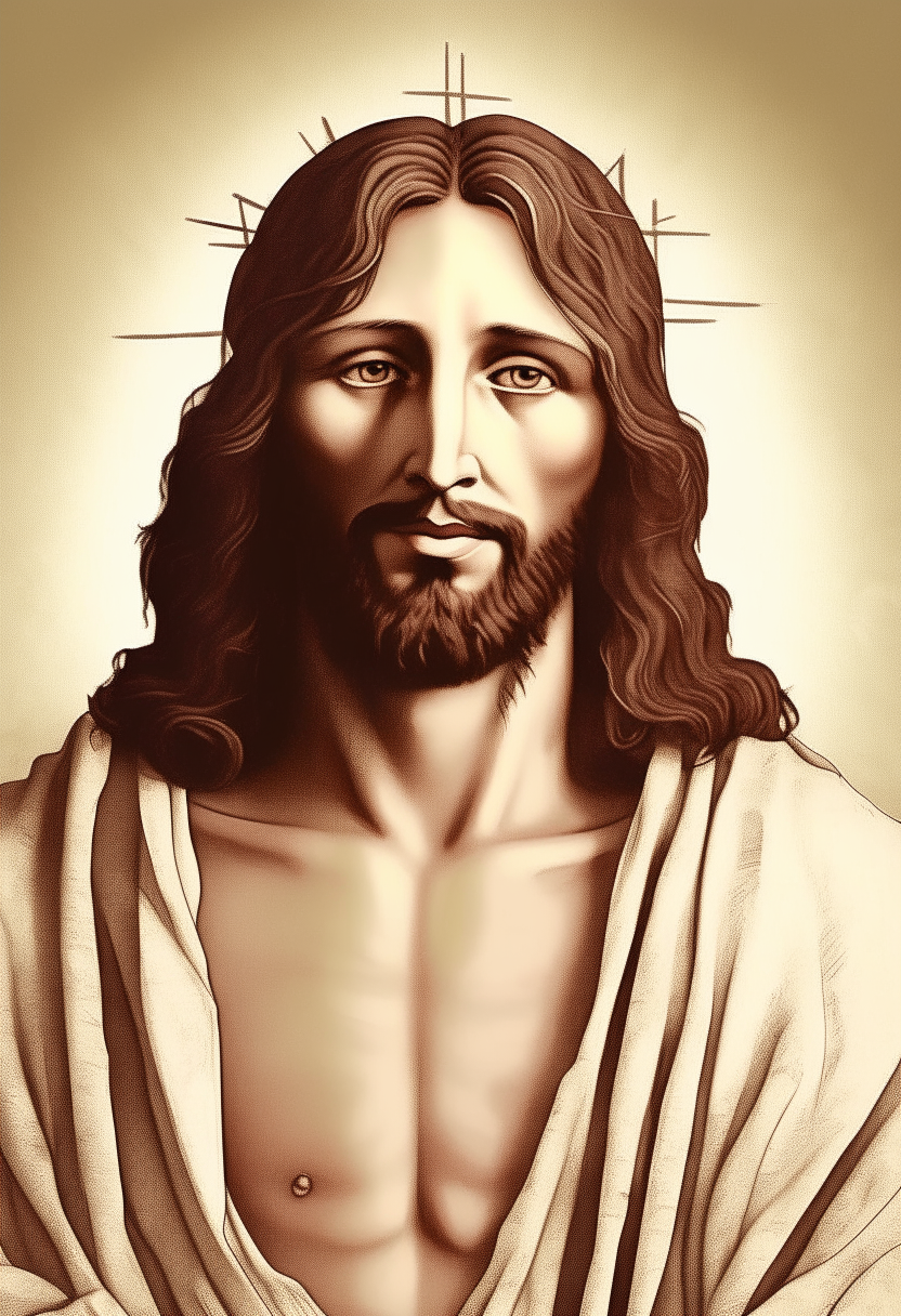 Jesus Christ in half body