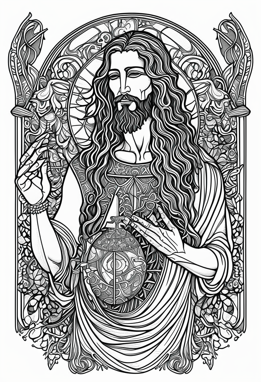 Jesus Christ in half body