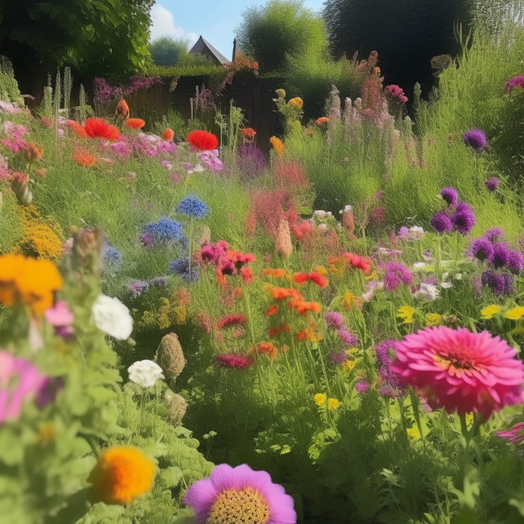 garden with many flowers on a radiant day