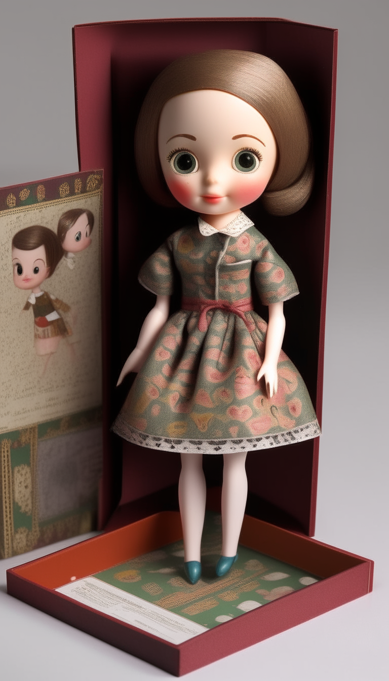 toy, doll, character print, (best quality:1.15), (masterpiece:1.15), (detailed:1.15), (realistic:1.2), (intricate:1.4), simple background, cover page, card, in a gift box,no humans, inboxDollPlaySetQuiron style, abs, (iowa \(KanColle\):1.2), gift box, playset, in a box, full body, toy playset pack, in a gift box, premium playset toy box,