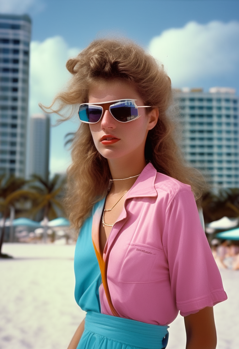 80s Girl in Miami Beach