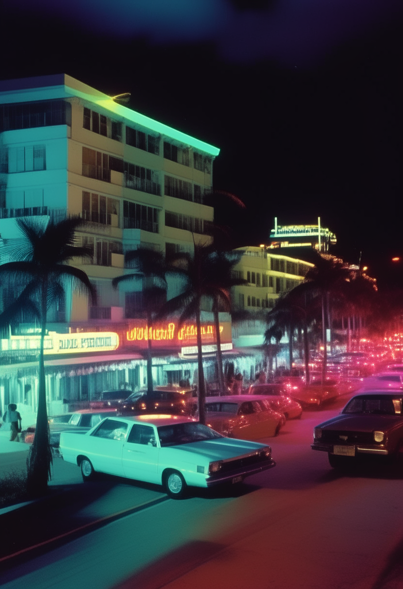 Miami beach night 80s 