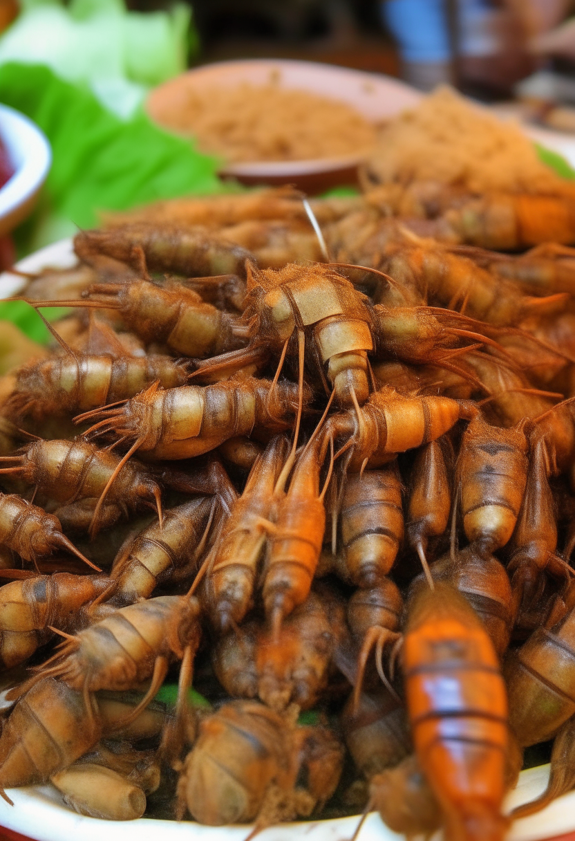 Weird Foods In Thailand, Crunchy Bugs