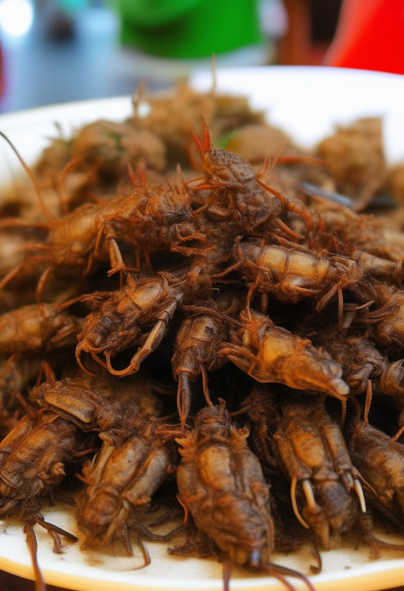 Weird Foods In Thailand, Crunchy Bugs, Deep-Fried Frog 