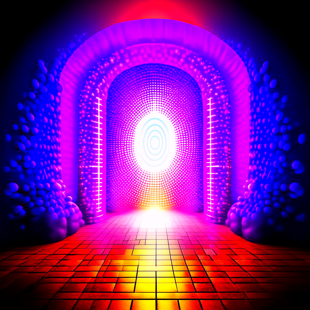 nether portal, energy pulse, portal, stripes,
 polka dots , minecraft