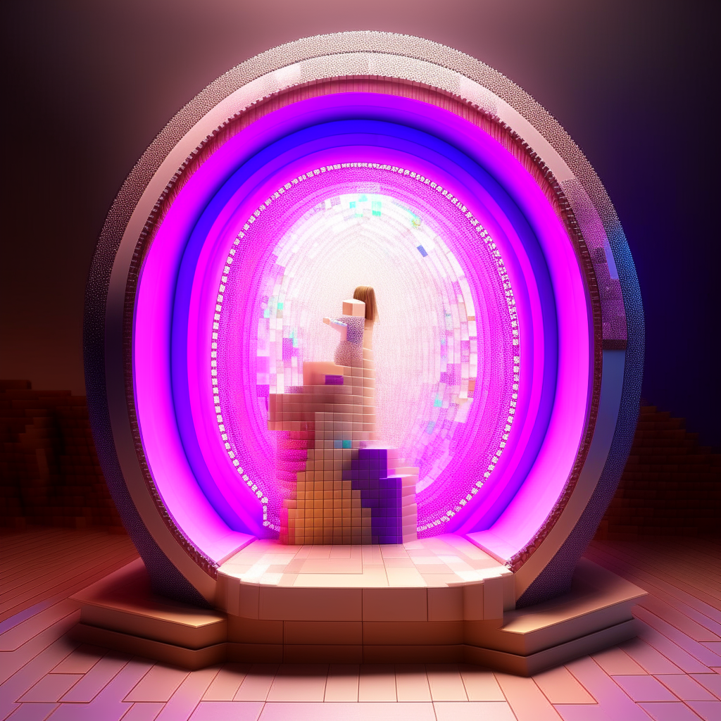 nether portal, energy pulse, portal, stripes,
 polka dots , minecraft