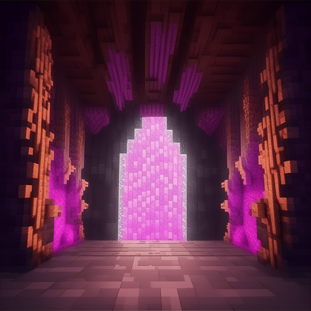 nether portal, energy pulse, portal, stripes,
 polka dots , minecraft, fur