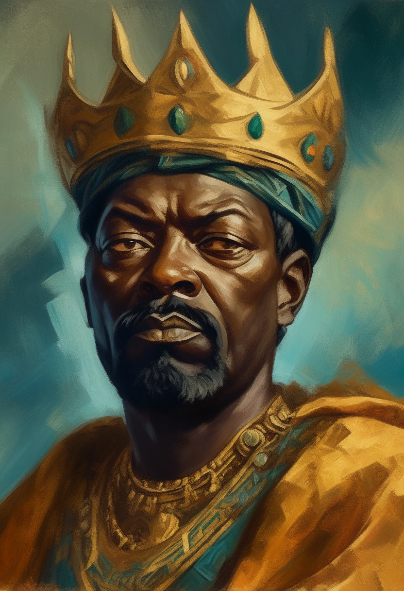 Mansa Musa of Mali, oil paint 