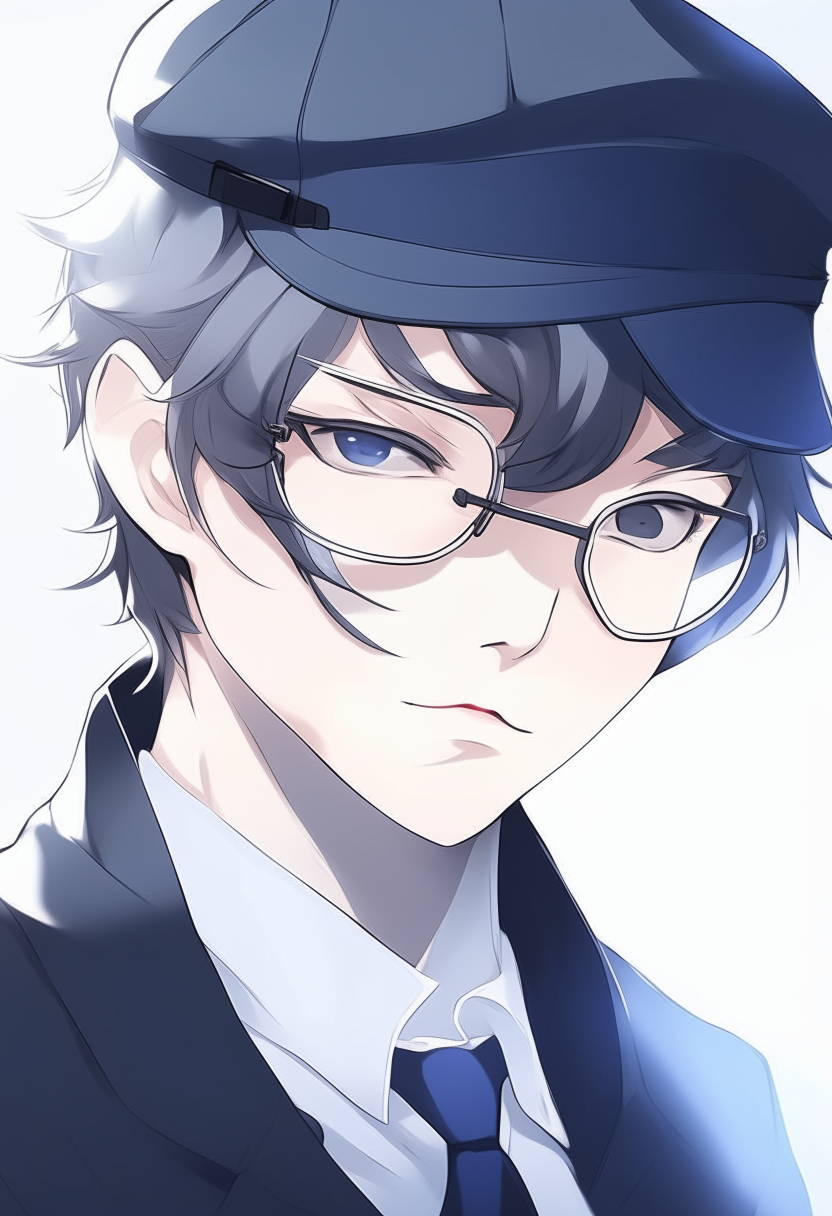 Create me new detective konan anime short guy, with white glasses 🕶️, handsome 