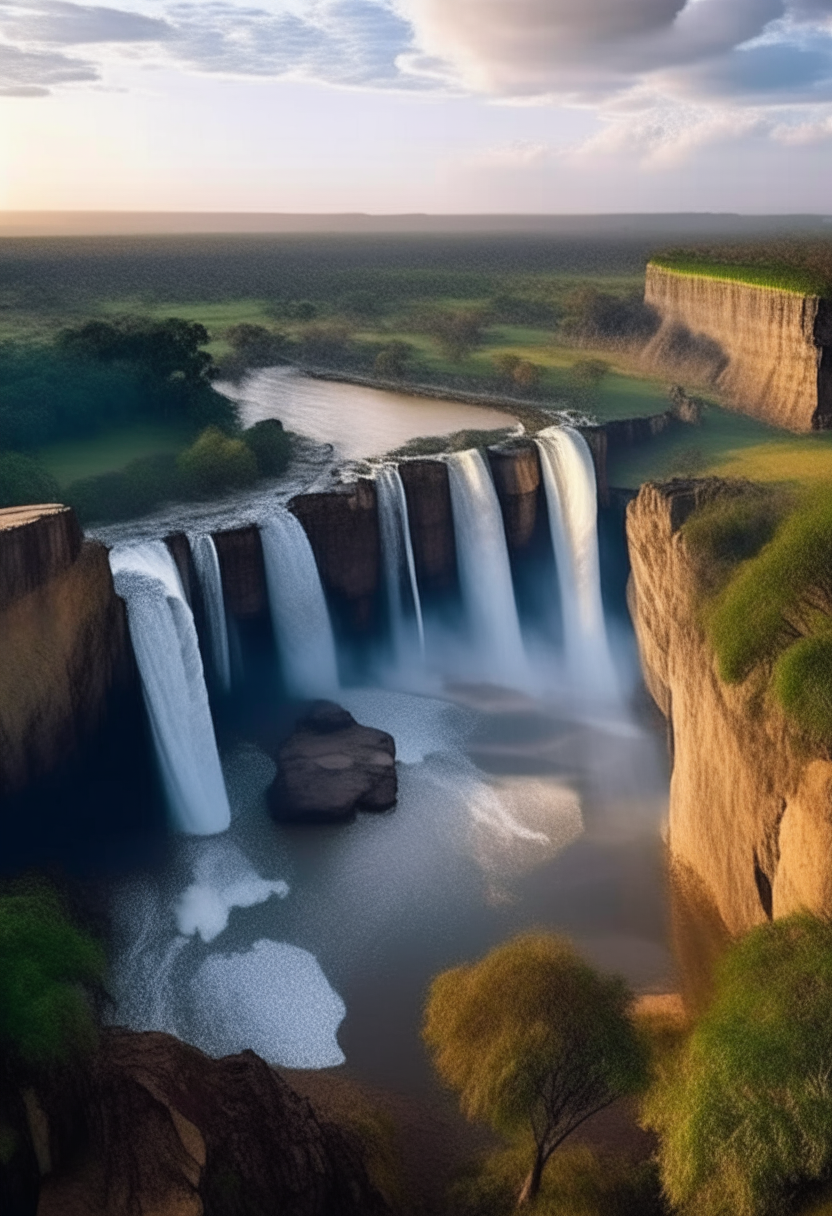 Victoria falls on canva