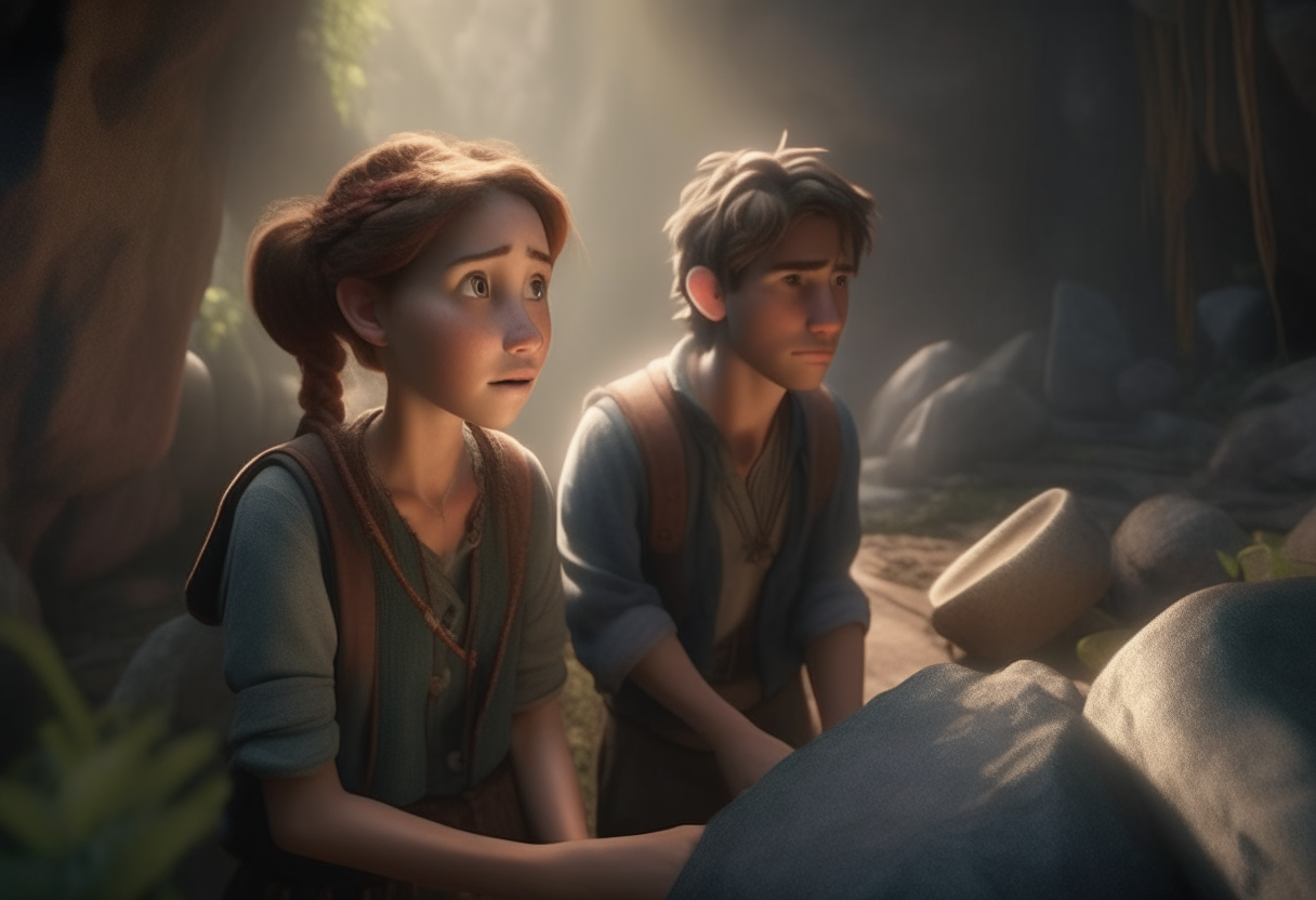  Liam and Maya ,they decided to embark on a quest to discover the hidden jewel, a legendary stone believed to grant the ultimate wish. .  4k cinematique ultra realist