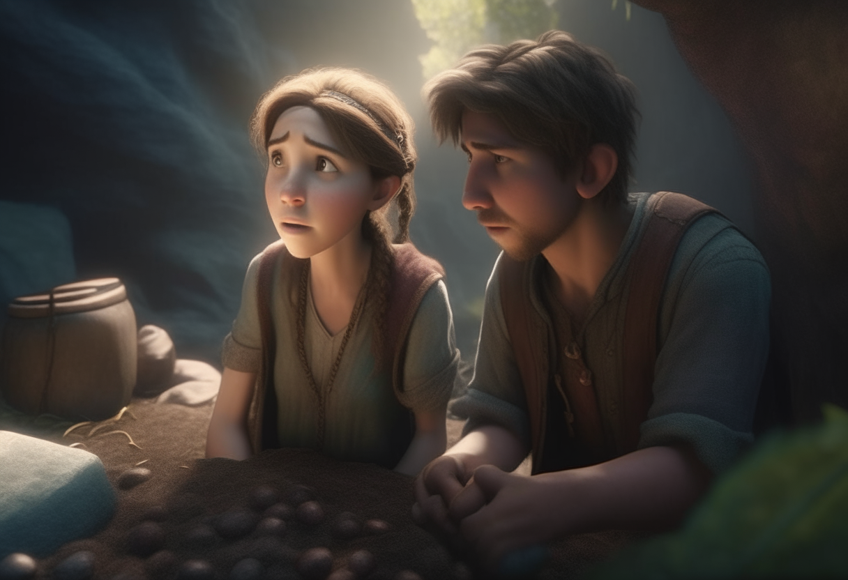  Liam and Maya ,they decided to embark on a quest to discover the hidden jewel, a legendary stone believed to grant the ultimate wish. .  4k cinematique ultra realist