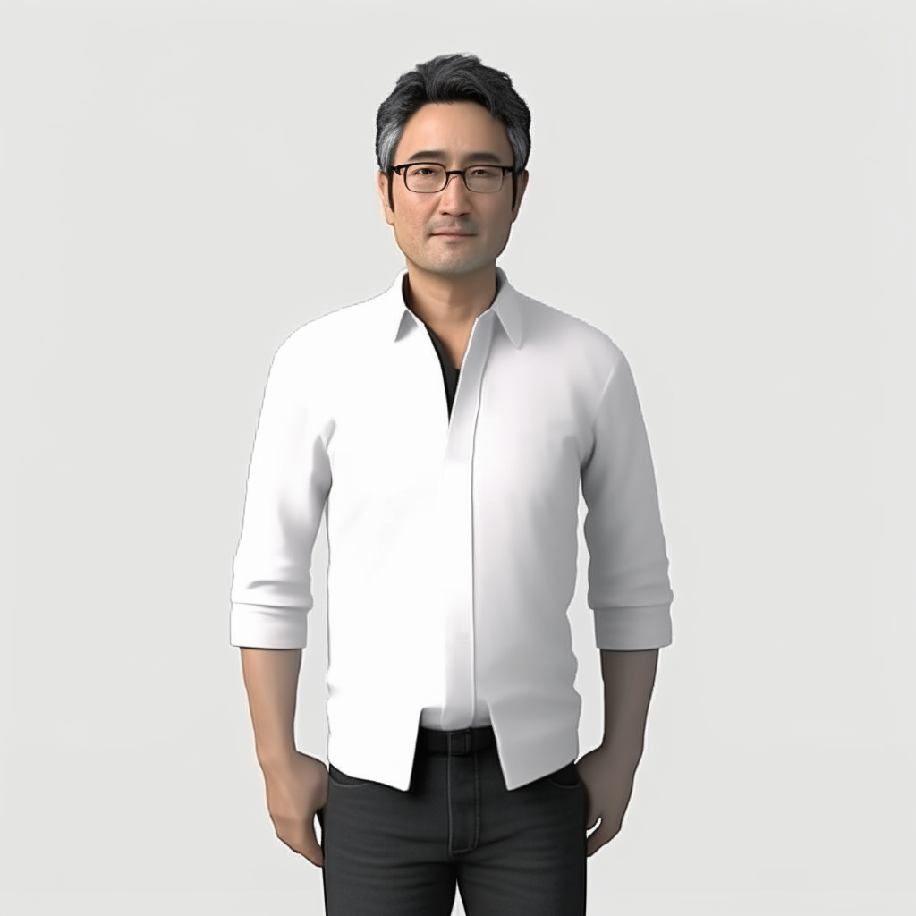 professional,face front, full body, t pose, white background , 3d model