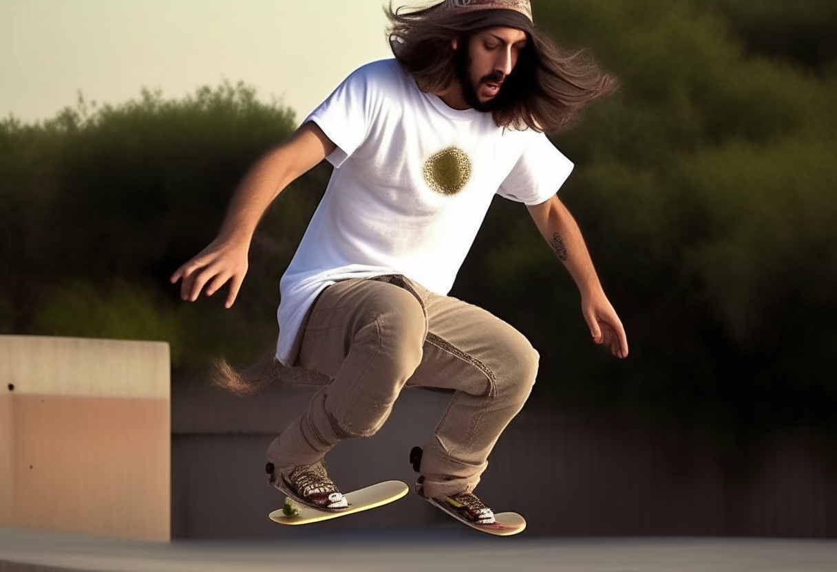 Jesús en un skate