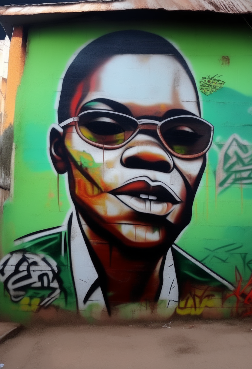 Graffiti of Wizkid the famous Nigerian Artist