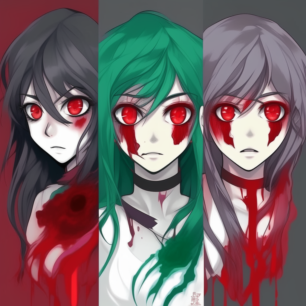 Create me Blood valve anime with different colours 