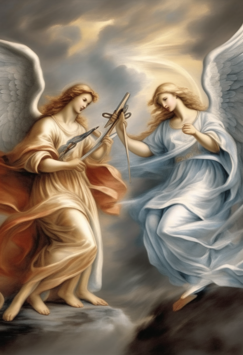 Angels and the struggle against good and evil