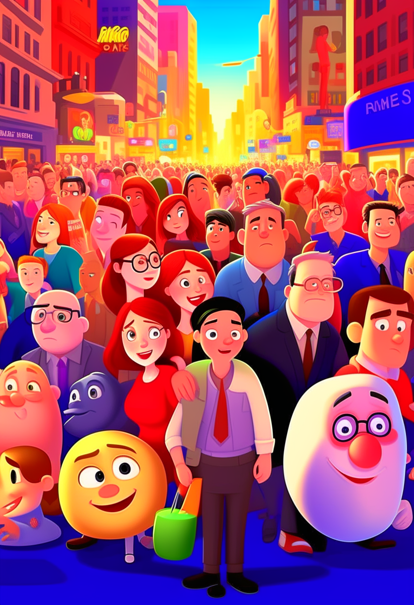The people gathered in the city