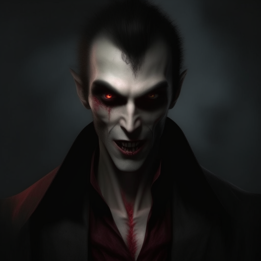 vampire human looking like daemon