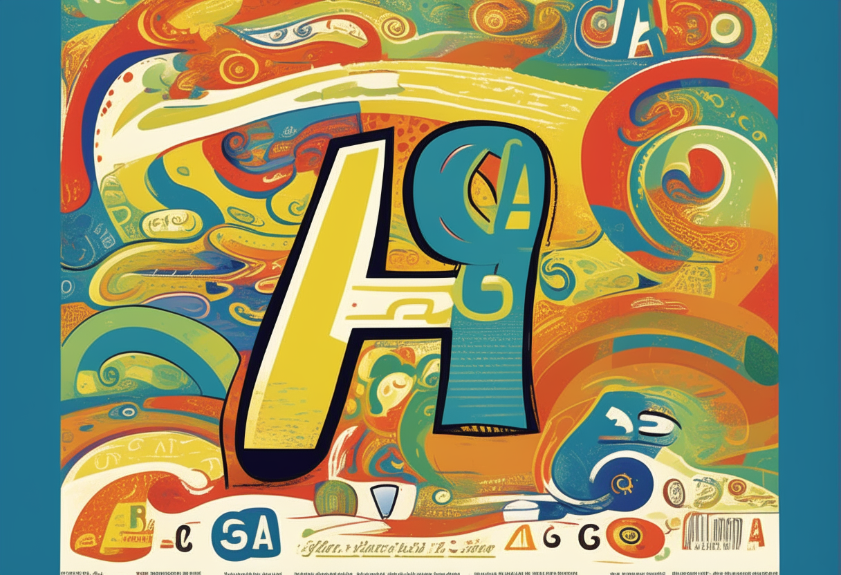 A poster with 6A in colorful graffiti letters