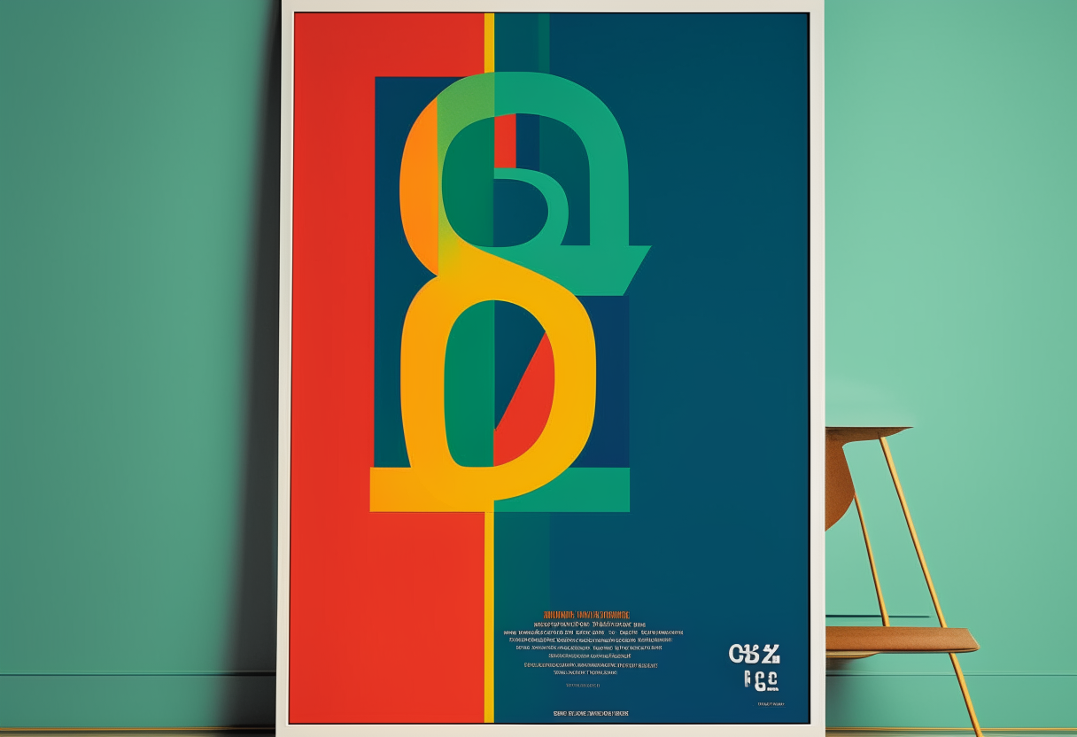 A stylish poster with large text 6A in bold colors