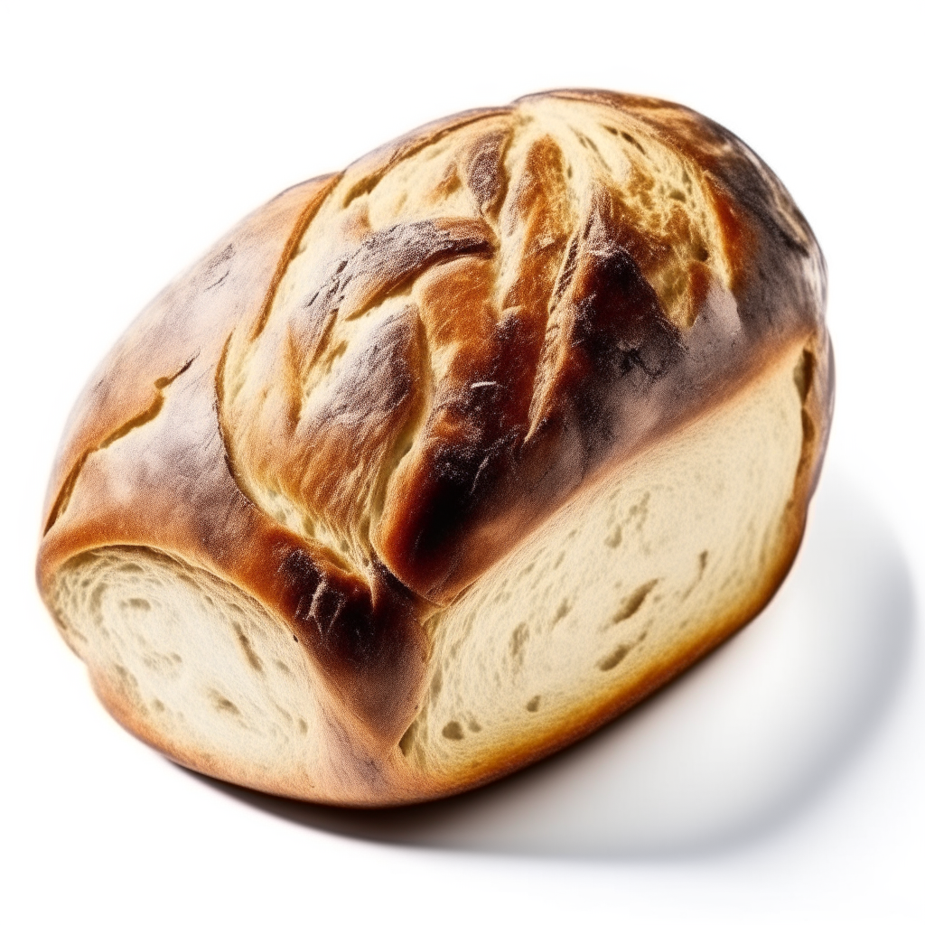 Marble rye bread on a white background, extremely sharp focus, overhead studio lighting