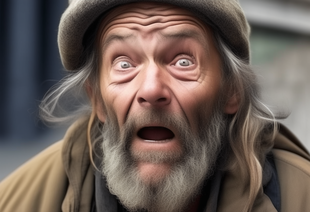 A poor homeless man shocked 