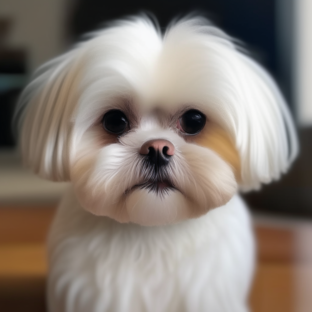 a small fluffy white maltese dog with a cute face looking at the camera