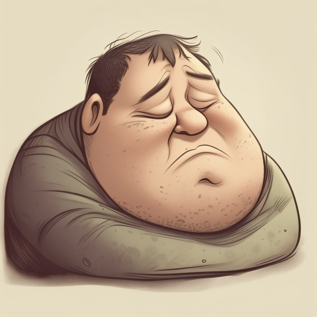 un gordo durmiendo