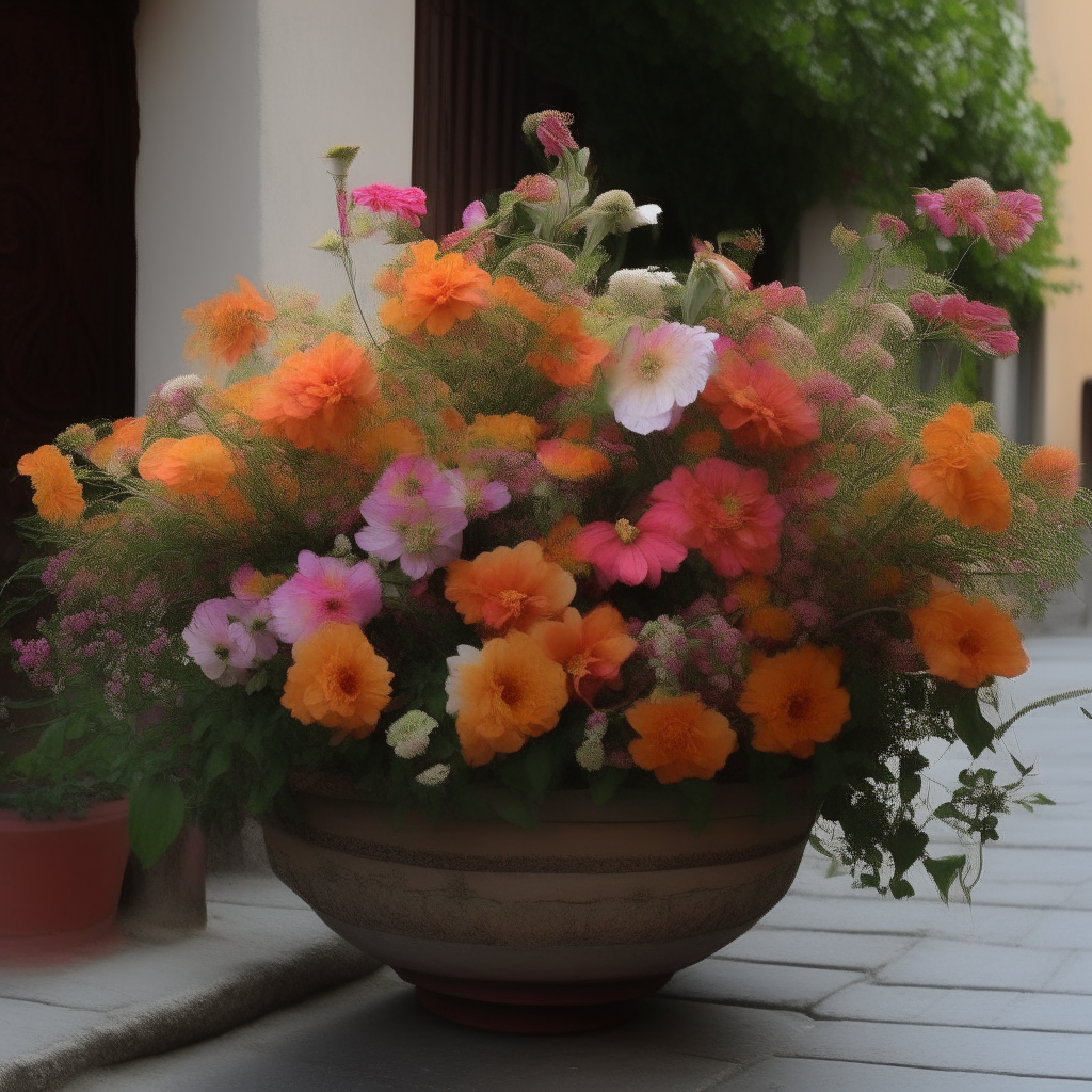 a calabera with flowers