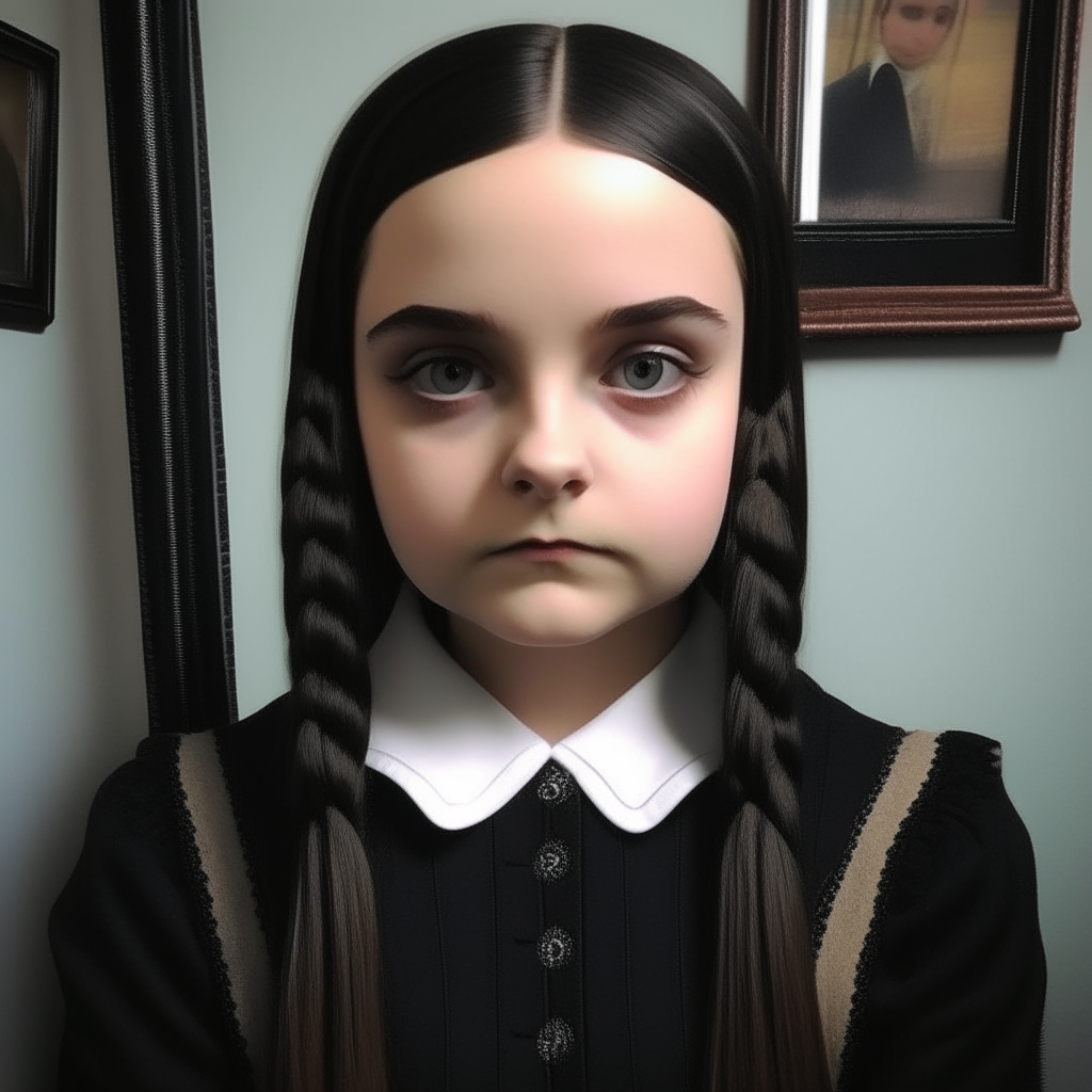 a girl that looks like Wednesday adams