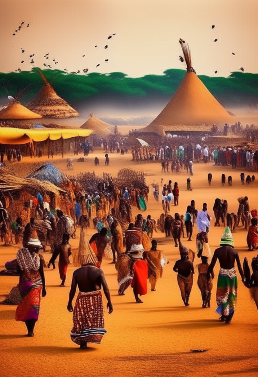 African Festivals and African Landmarks in one image