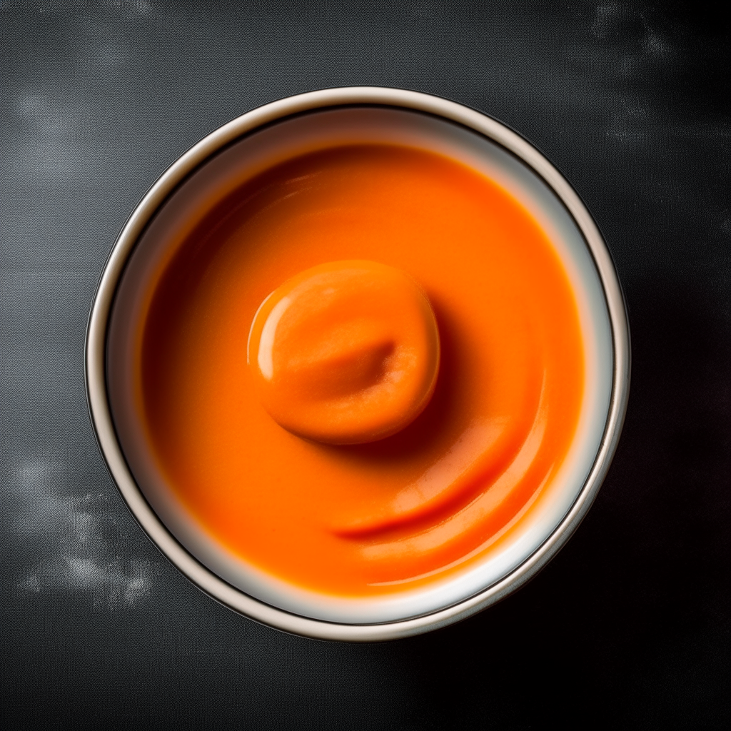 Bowl of smooth carrot baby food purée photographed from above with bright studio lighting and razor sharp focus Bowl of smooth carrot baby food purée photographed at an angle with bright studio lighting and razor sharp focus Bowl of smooth carrot baby food purée photographed straight on with bright studio lighting and razor sharp focus