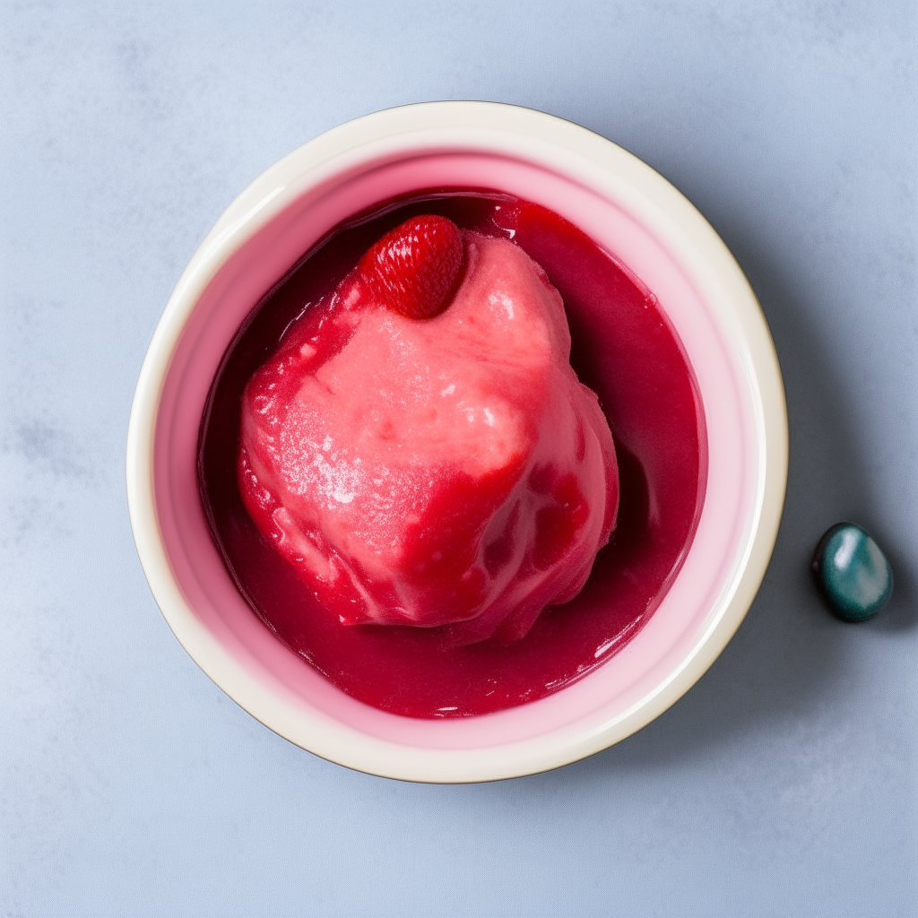 Bowl of smooth mashed strawberry puree for babies 6-9 months old, no visible pieces, photographed from above with bright studio lighting and razor sharp focus Bowl of smooth mashed blueberry puree for babies 6-9 months old, no visible pieces, photographed from above with bright studio lighting and razor sharp focus Bowl of smooth mashed raspberry puree for babies 6-9 months old, no visible pieces, photographed from above with bright studio lighting and razor sharp focus