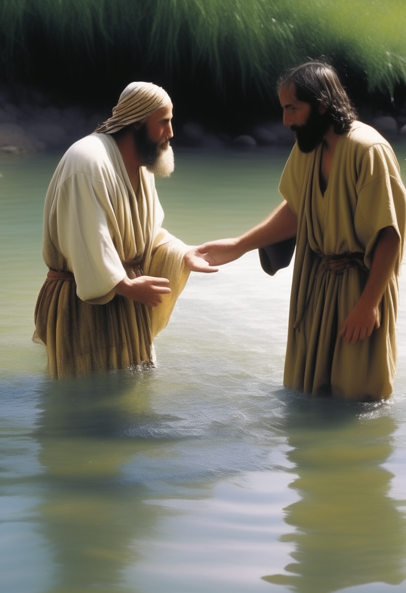 John the Baptist baptized Jesus in the waters of the Jordan River