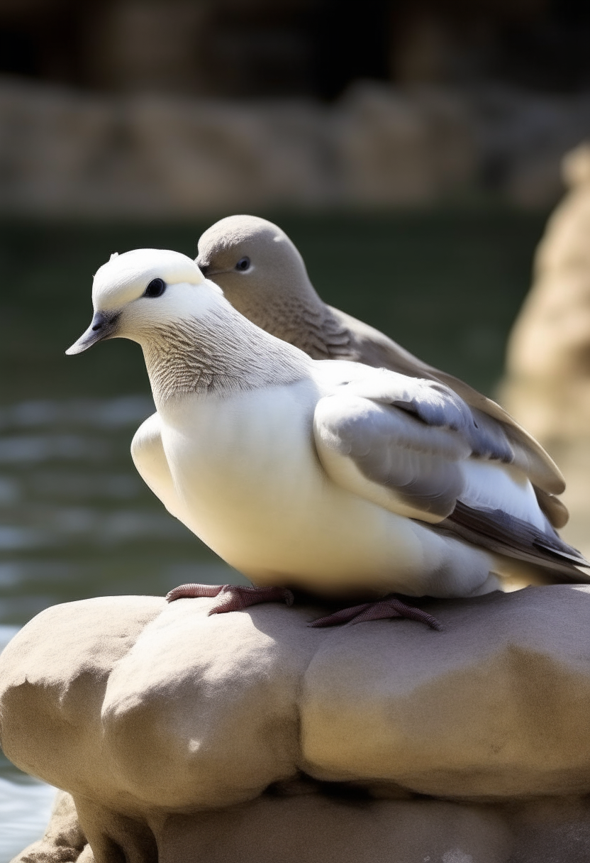 A dove on top of Jesus' head in his baism in the Jordan River