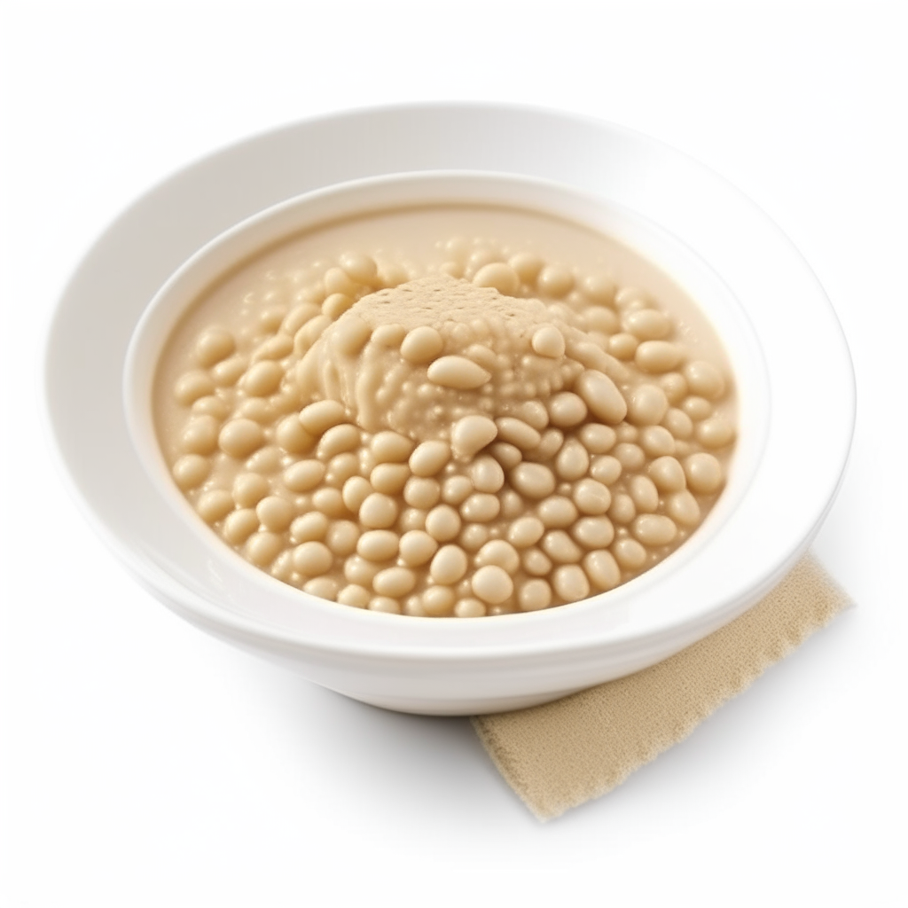 A bowl of Barley Smooth Mix baby food puree on a white background