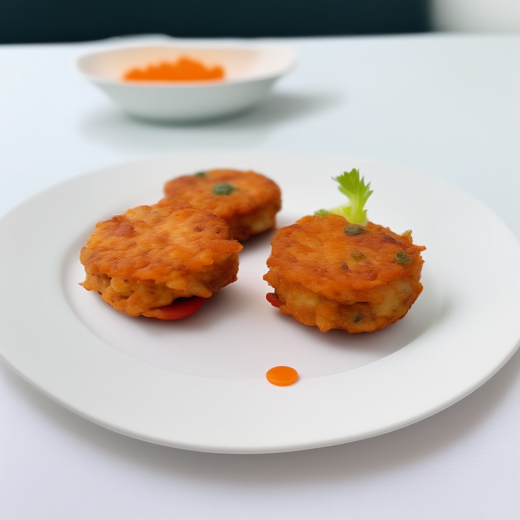 A bean and vegetable patty on a white plate, freshly made and ready to eat, perfect for babies 9-12 months old