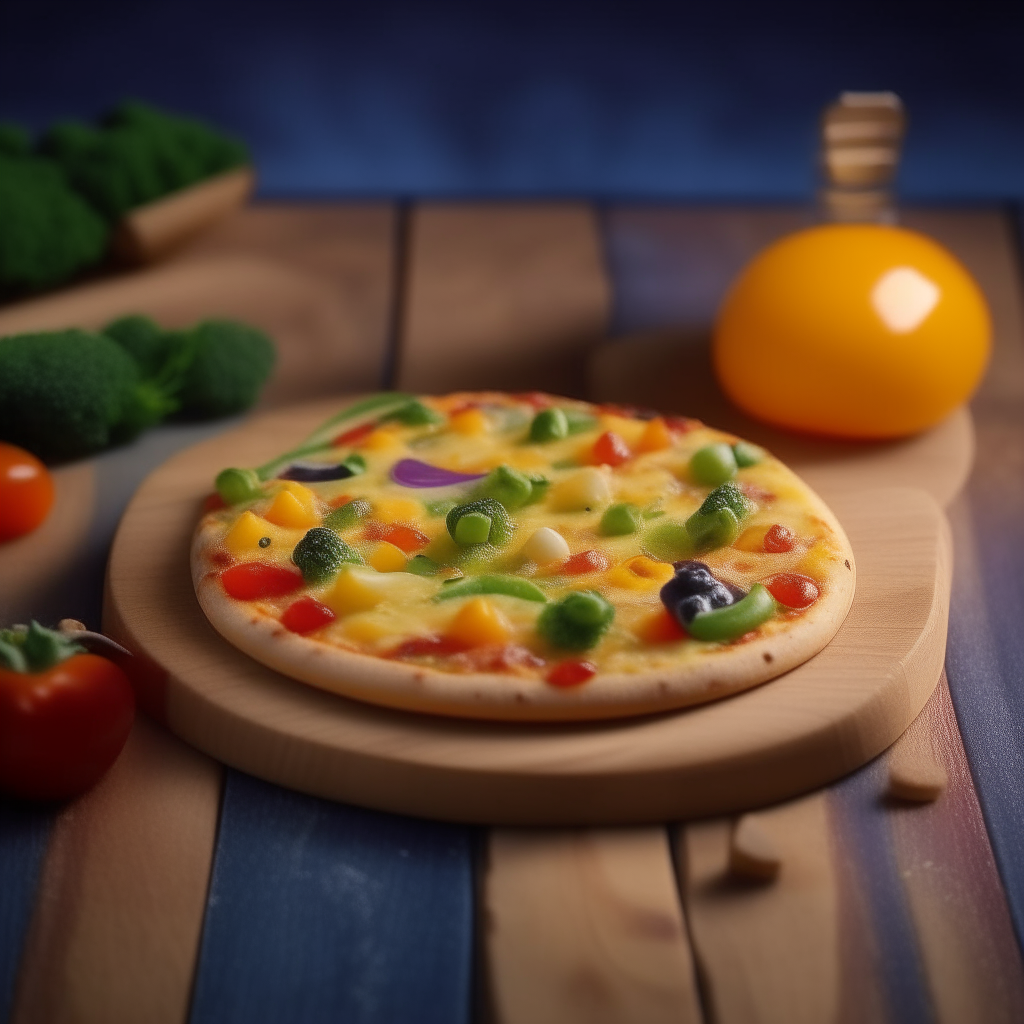 Mini veggie pizza for babies, bright studio lighting, razor sharp focus on the pizza, fill the frame Mini veggie pizza for babies, bright studio lighting, razor sharp focus on the pizza, fill the frame Mini veggie pizza for babies, bright studio lighting, razor sharp focus on the pizza, fill the frame